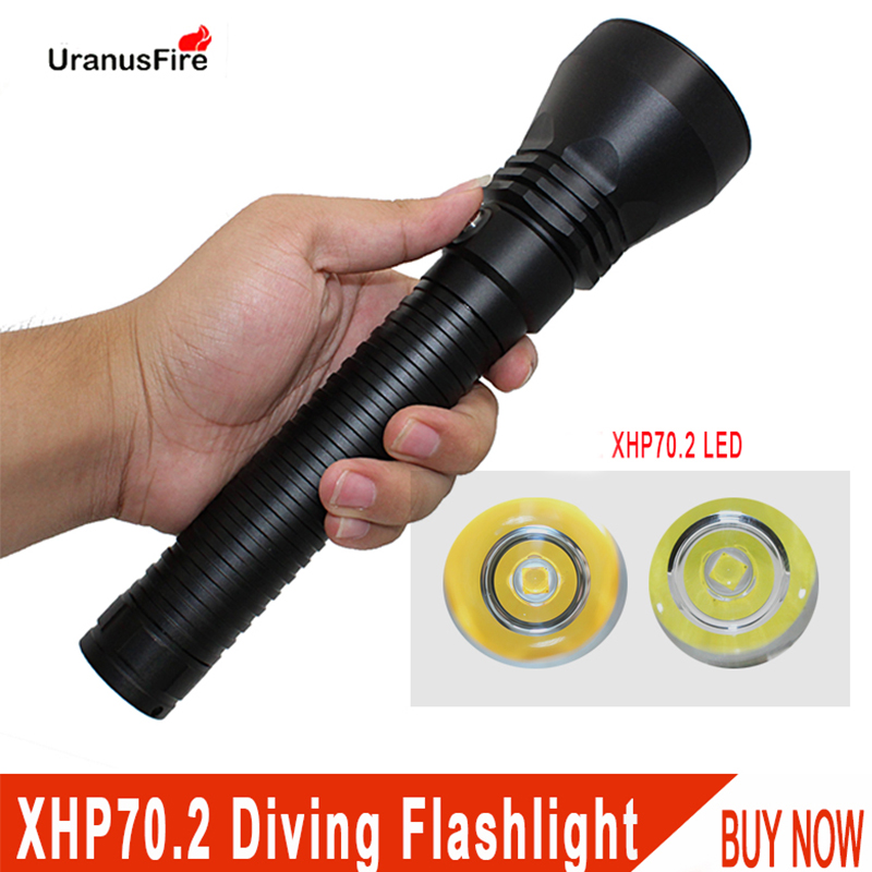 Dive Flashlight 5000 Lumens Underwater - Uranusfire xhp70.2 dalış el feneri 5000