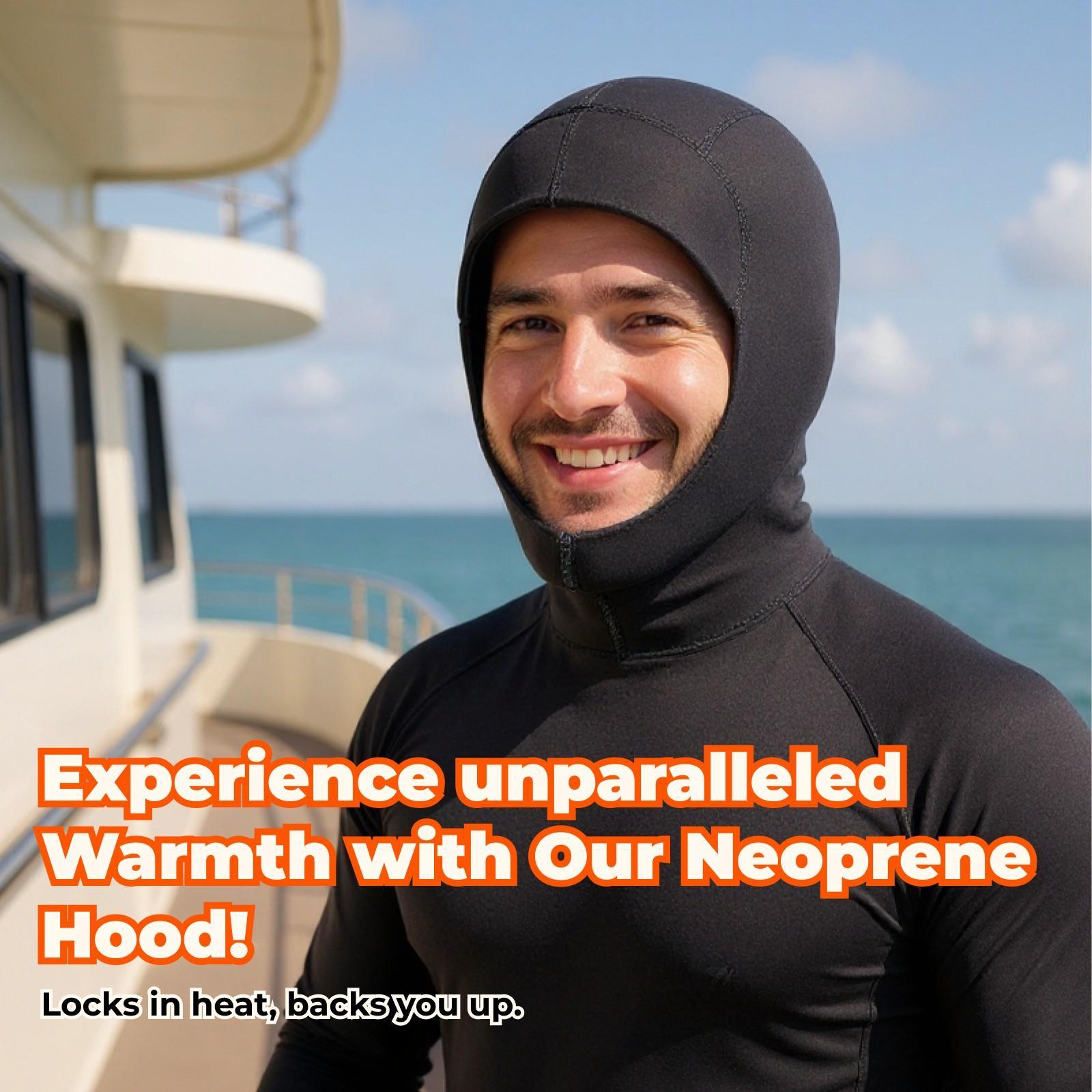 Scuba Diving Wetsuit 5Mm Neoprene - Tam Yüz Kapsayan Neopren Dalış Tulumu,