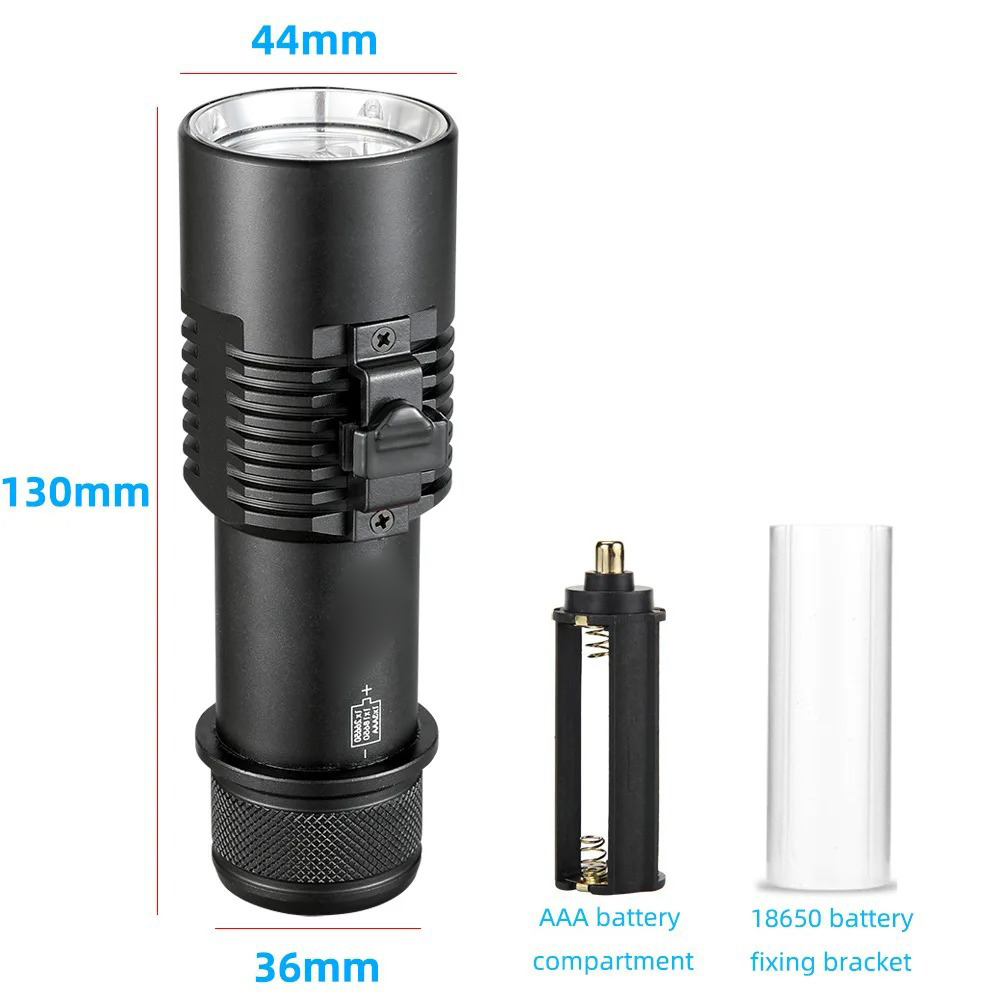 Dive Flashlight 5000 Lumens Underwater - Su Geçirmez Sualtı Dalış Feneri 5000