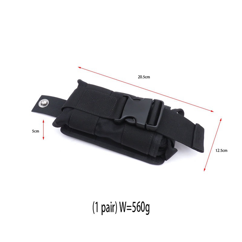 Scuba Weight Belt Pocket Quick Release - Yeni 2 Adet Yedek Siyah 1680D