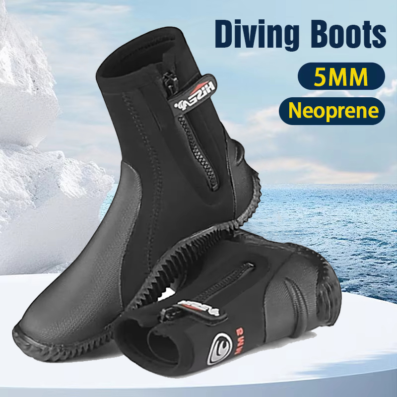 Scuba Diving Wetsuit 5Mm Neoprene - 5mm neopren dalış botları yüksek elastik