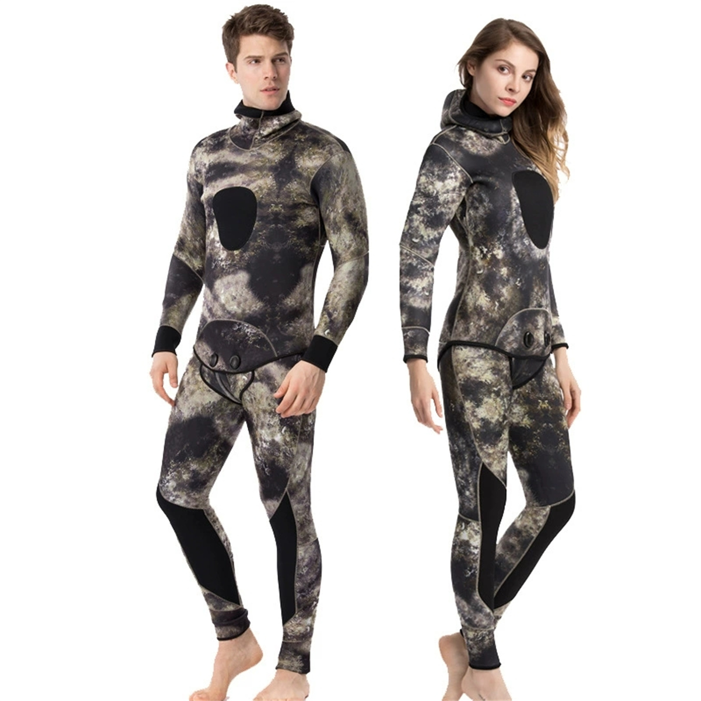 Scuba Diving Wetsuit 5Mm Neoprene - Unisex 5mm/7mm Neopren Kalın Kamuflaj Dalış