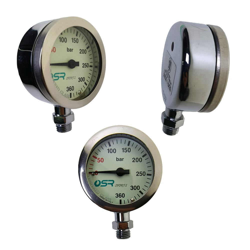 Diving Pressure Gauge Submersible Spg - Basınç Göstergesi 360 Bar Dalış SPG