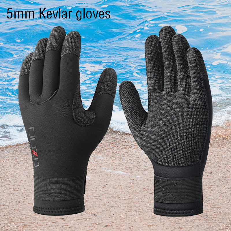 Scuba Diving Wetsuit 5Mm Neoprene - Yeni 5mm Kevlar Tüplü Dalış Eldivenleri